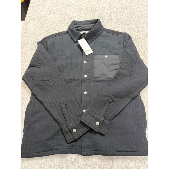 Goodfellow & Co Other - Goodfellow & Co Mens Quilted Shirt Jacket‎ Black Snap Front Shacket Medium NEW